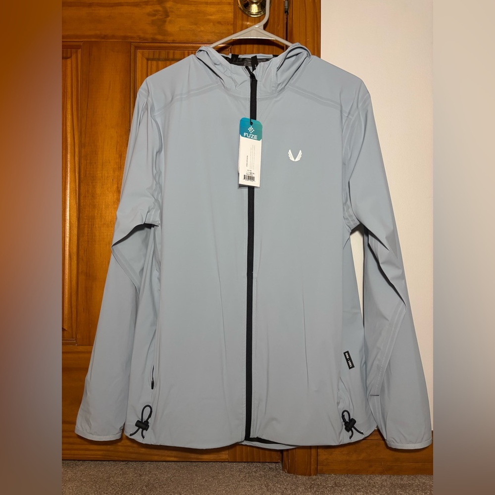 Aerotex Lightweight Windbreaker Size Small ASRV Men's Light Blue Windbreaker